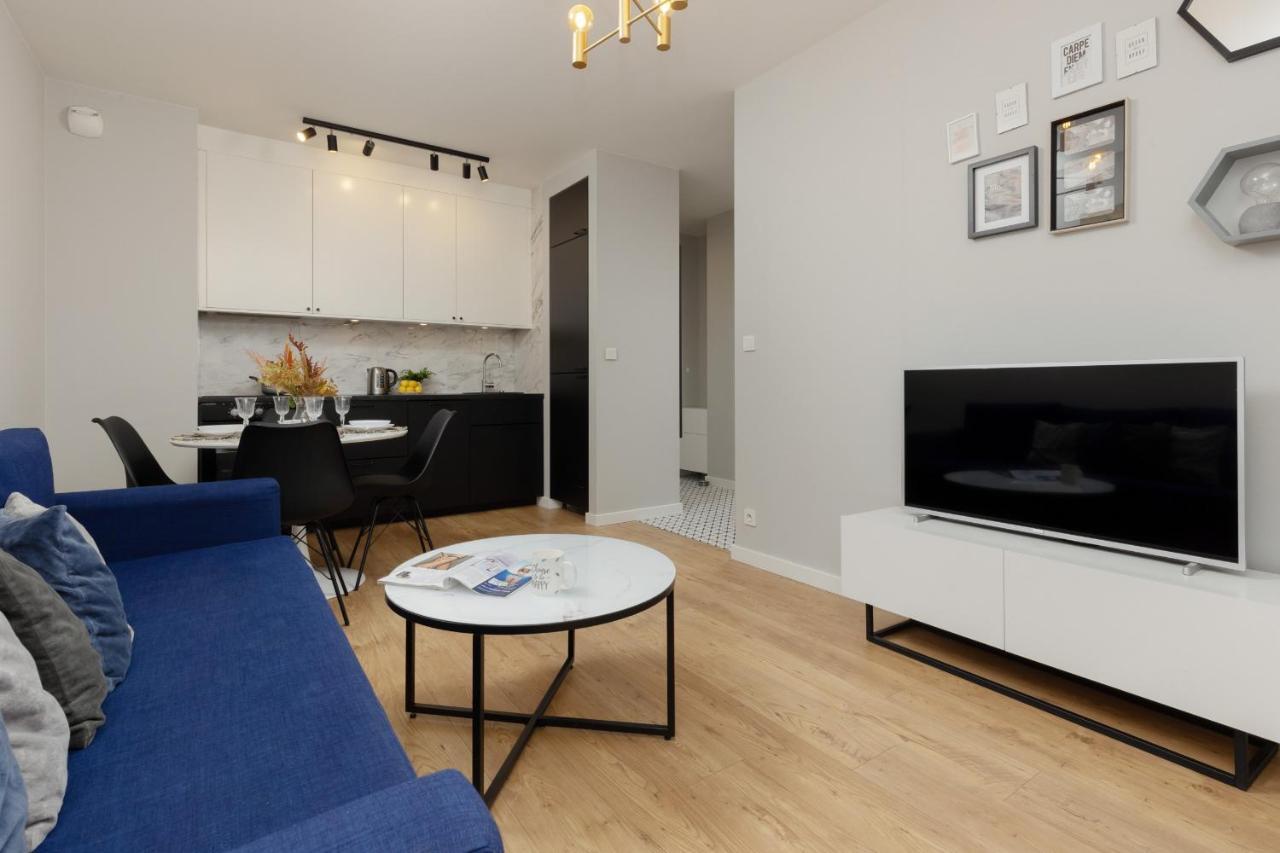 Modern Apartment With Balcony Mokotow Business Centre By Noclegi Renters Warszawa Exteriör bild